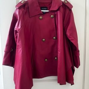SOLD💕💕💕Beautiful Red faux leather swing coat💕💕No longer have this.